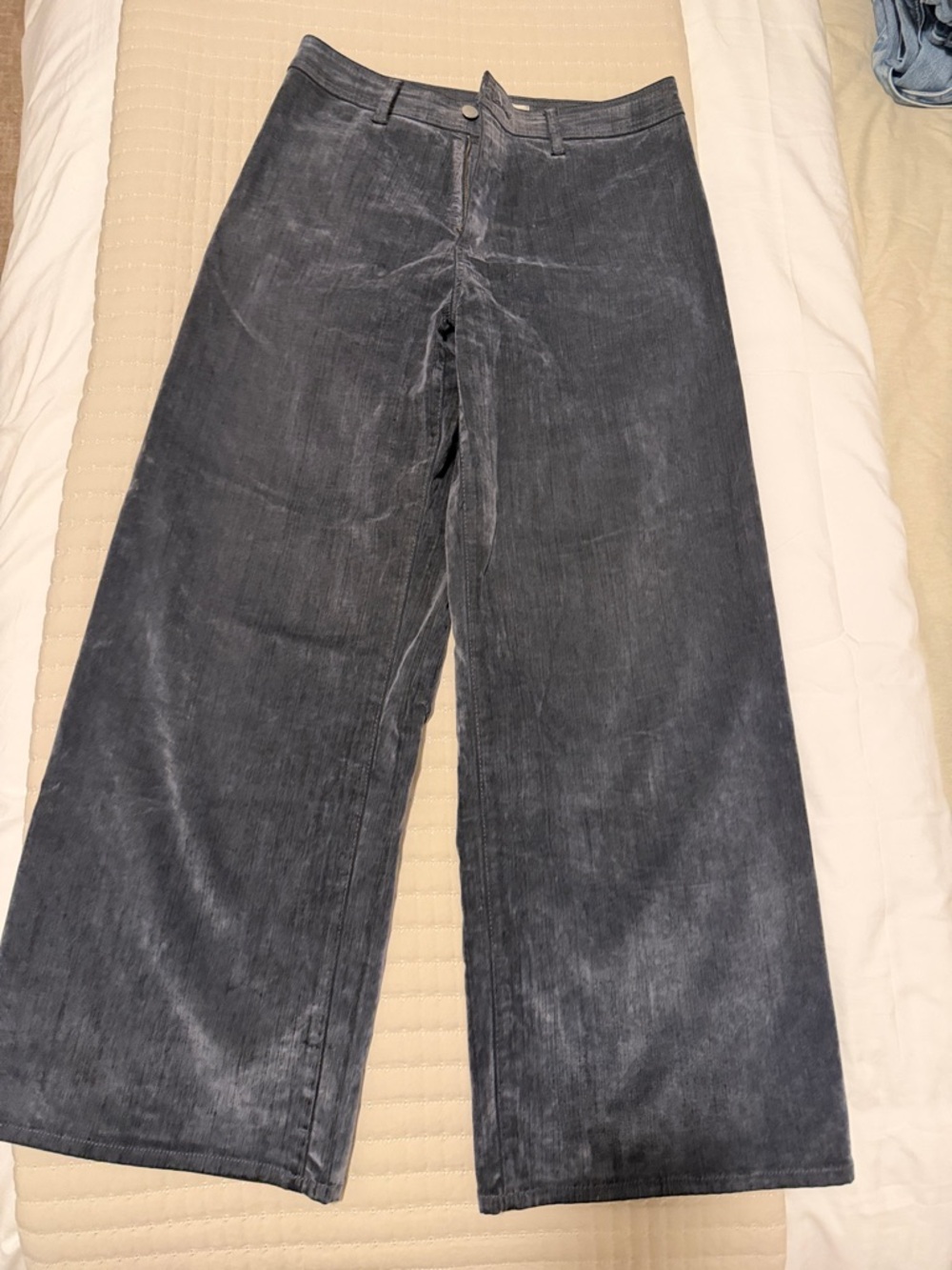 Universal Thread Wide-Leg Pants in Charcoal-velvet